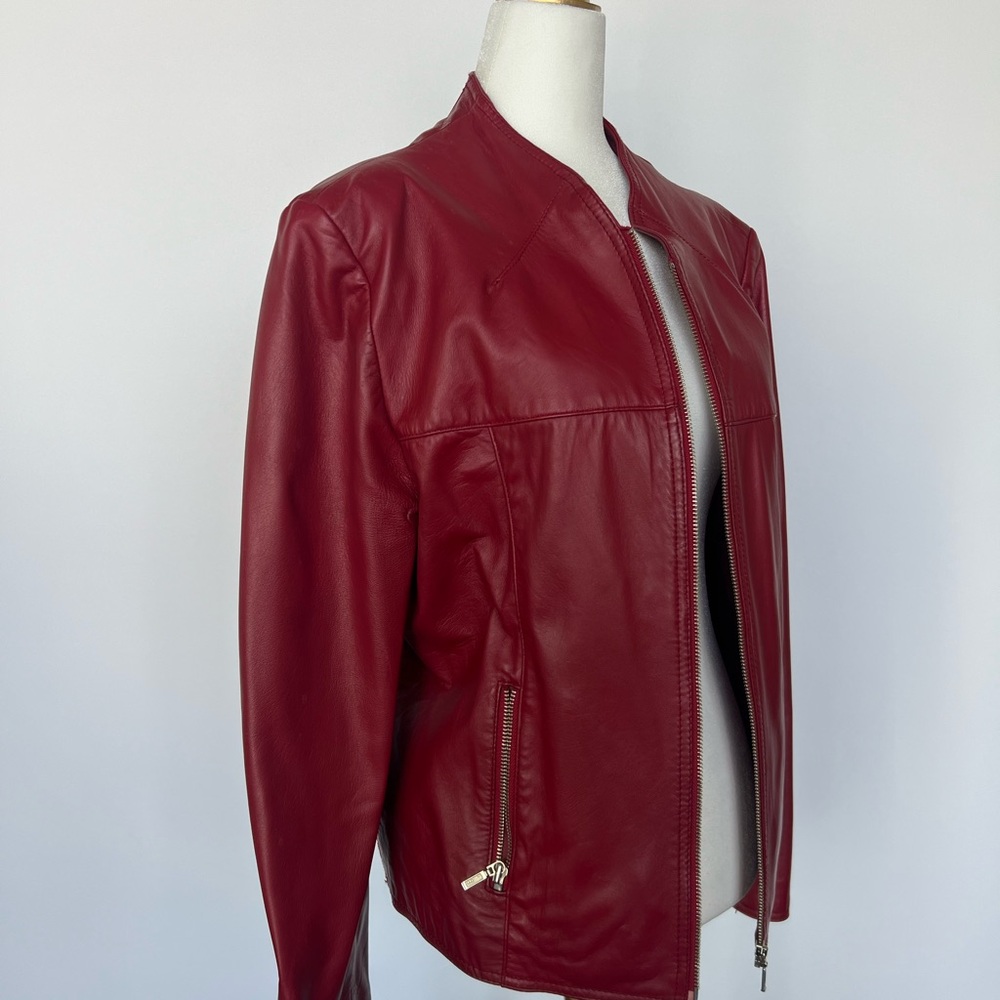 Red Leather Jacket Guccini Leather Co